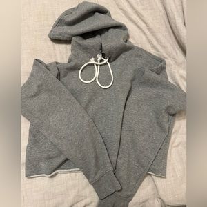 Grey cropped hoodie